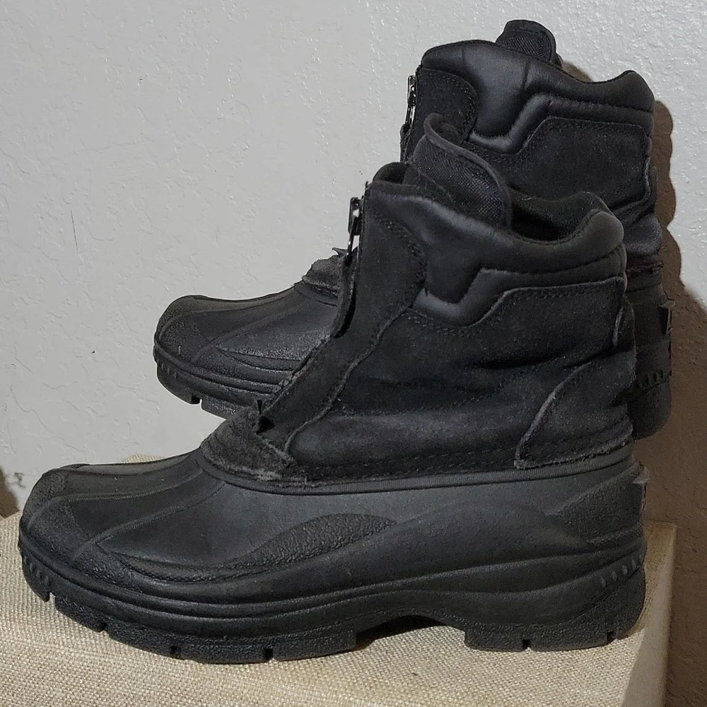 TOTES Men's 7 Tornado Leather Rain Boots